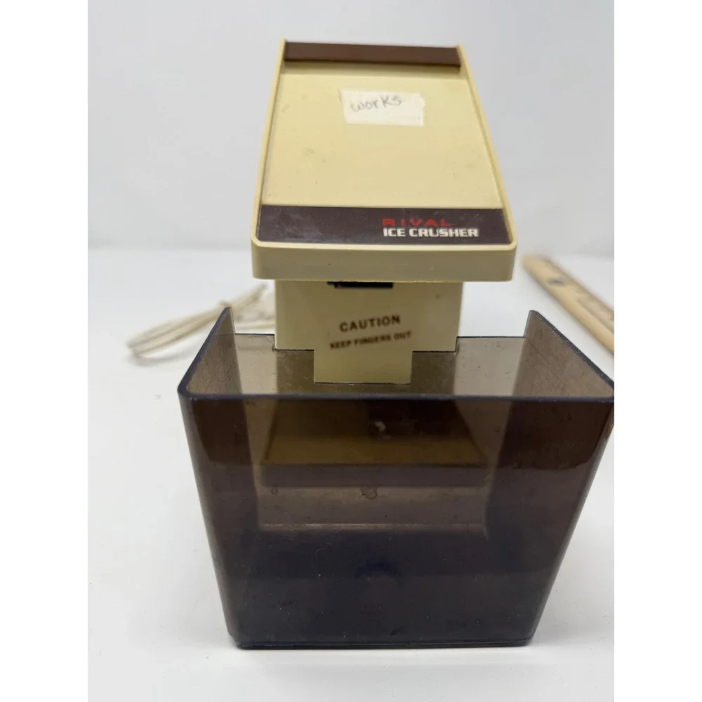 Vintage Rival Ice Crusher Electric Model 840/1 Beige Brown Tested Works‎